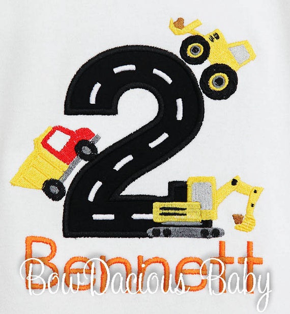 Construction Vehicles Birthday Shirt or Bodysuit, Construction Birthday Shirt, Construction Birthday Party Shirt, Boys Birthday, Any Age Il_570xn