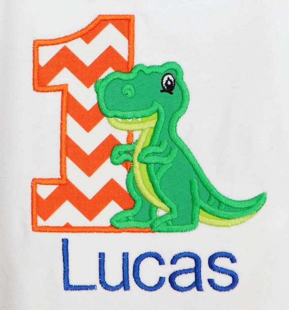 Dinosaur Birthday Shirt for Kids, Personalized Tshirt 1st bday, 2nd, 3rd, 4th, 5th, 6th Dino, T-Rex Theme Party, ANY AGE/COLORS, Custom Il_570xn