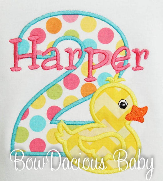 Rubber Duck Birthday Bodysuit, Second Birthday, Rubber Ducky Shirt, Rubber Ducky Bodysuit, Baby Bodysuit, Custom, Any Age, Any Colors Il_570xn