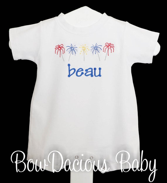 4th of July Outfit, Fourth of July Romper, Boy's Patriotic Romper, Baby Boy Outift, Custom Romper, Baby Boy 1st 4th of July Outfit Il_570xn
