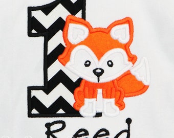 Fox Boys Birthday Shirt, Fox First Birthday Boy, Fox Birthday Party, Any Age, Any Colors