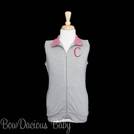Boys Monogrammed Vest, Boy's Zip Vest, Preppy Vest, Monogrammed Toddler Vest, Personalized, Custom Il_570xn
