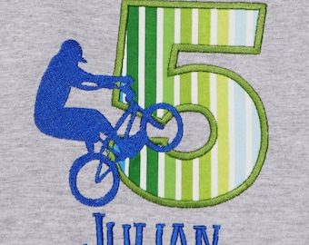 Bike Birthday Shirt, Bike Jump Birthday Shirt, Bike Birthday Shirt, Biking Birthday Shirt, Freestyle Birthday Party Shirt, CUSTOM