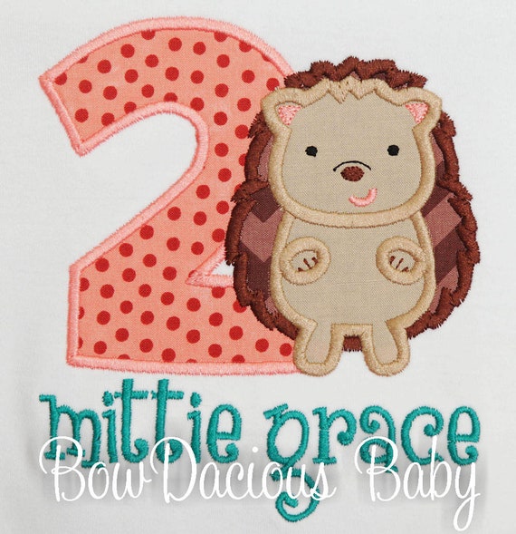 Hedgehog Birthday Shirt, Hedgehog Custom Shirt, Personalized Hedgehog Shirt or Bodysuit, Hedgehog Birthday T Shirts, Custom, Personalized Il_570xn