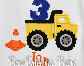Boy's Dump Truck Birthday Shirt or Bodysuit, Dump Truck First Birthday Shirt or Bodysuit, Construction First Birthday Shirt, Dump Everything