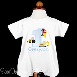 Construction Birthday Outfit, Construction Birthday Romper, Birthday Boy Romper, 1st Birthday Romper, Birthday Outfit, Custom, Personalized
