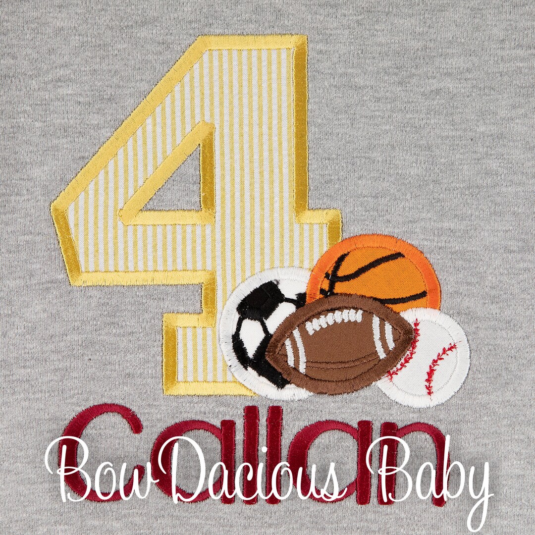 Sports Birthday Shirt Sports Birthday Party Birthday Number Etsy