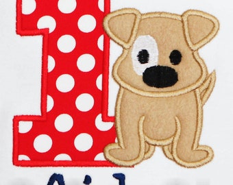 1st Birthday Puppy Shirt, Baby Boy 1st Birthday Shirt, Dog birthday Shirt, Puppy Birthday Outfit, ANY Colors, ANY Age, Custom