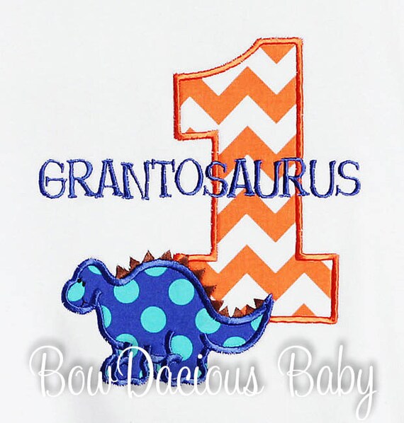 Baby Boy Dinosaur Birthday Outfit, Dinosaur Birthday Shirt, 1st Birthday Dinosaur Shirt, Birthday Shirt, Any Age, You Pick Fabrics and Font Il_570xn