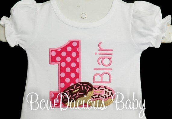 Donut Birthday Shirt, Donut Birthday Party, 1st Birthday Shirt, Any Age, Birthday Shirt or Bodysuit, Birthday Tee, Donut Party, Custom Il_570xn