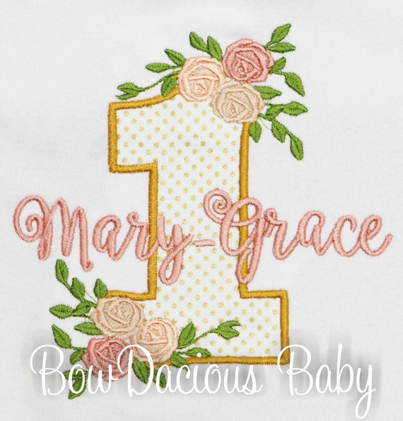 Rose Birthday Shirt, Girls Birthday Shirt, Custom Birthday Shirt, Black and Gold Birthday Shirt, Flower Party, Free Personalization, Any Age Il_570xn