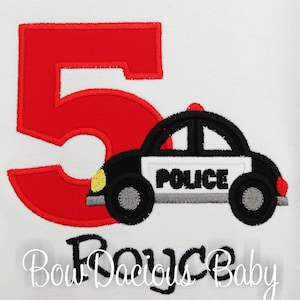 Police Birthday, Police Birthday Shirt, Police Birthday Party, Police Shirt, Boys Birthday Shirt, Police Cart Birthday, Custom, Personalized