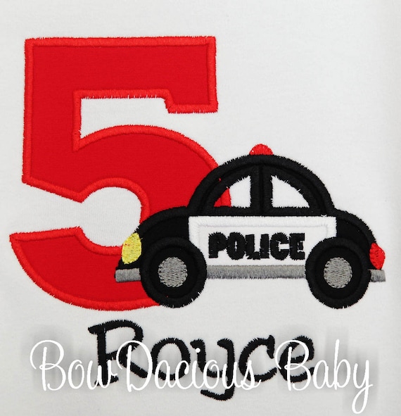 Police Birthday, Police Birthday Shirt, Police Birthday Party, Police Shirt, Boys Birthday Shirt, Police Cart Birthday, Custom, Personalized Il_570xn