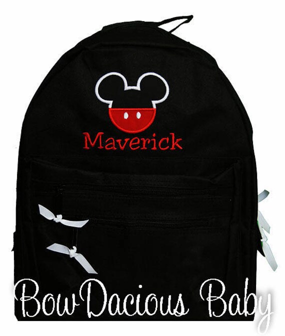 Mickey Backpack, Mickey Mouse Backpack, Mickey Initial Backpack, Custom Mickey Mouse Backpack, Monogrammed Mickey Mouse Backpack Il_570xn