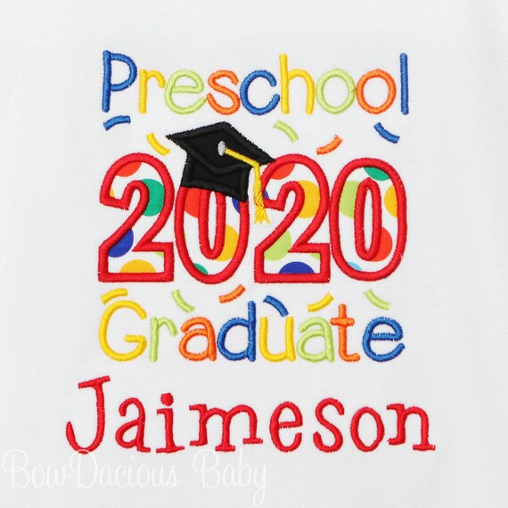 Graduation Shirt, Preschool Graduation Shirt, Preschool Grad, Personalized Grad Shirt, Kindergarten Graduation, Custom, Any Colors Il_570xn