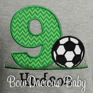 Boys' Soccer Birthday Shirt, Birthday Soccer Shirt, Boys or Girls, Any Age, Custom Made To Your Specifications, First Birthday, Second