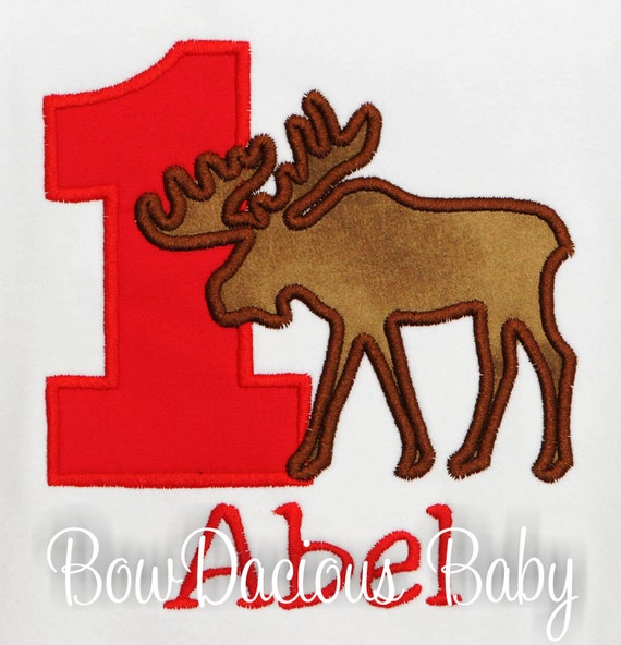 Moose Birthday Shirt, Custom Colors/Age Il_570xn
