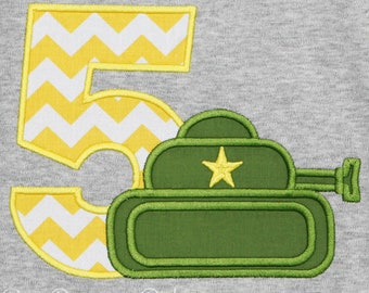 Tank Birthday Shirt, Army Tank Birthday Shirt, Camo Shirt, Army Birthday, Personalized, Military Birthday Shirt, Custom, Any Age and Colors