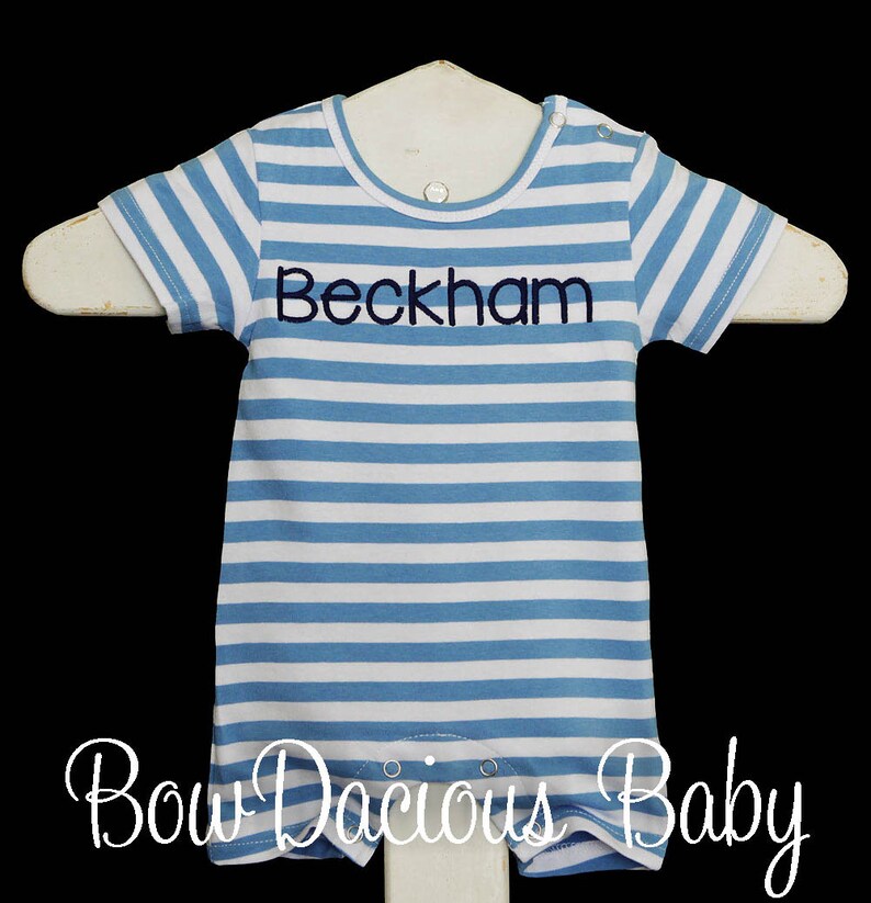 Boys Romper Toddler Romper Summer Outfit Monogrammed Outfit Boy/'s Personalized Outfit Baby Boy Beach Outfit Outfit with Name CUSTOM