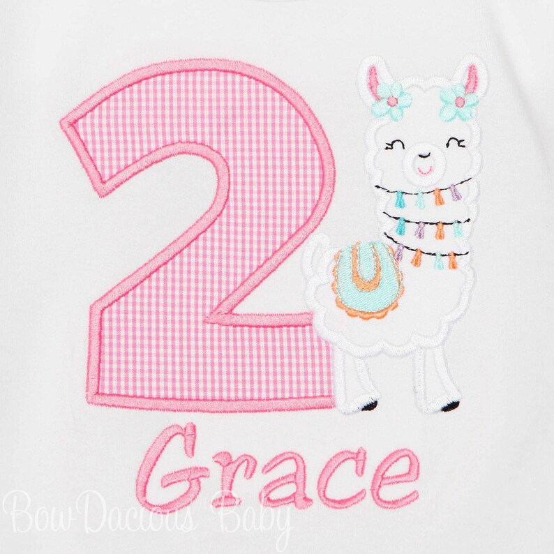 Boho Birthday Girl Birthday Outfit Llama Birthday Party Custom 1st 2nd 3rd Any Age Llama Birthday Shirt