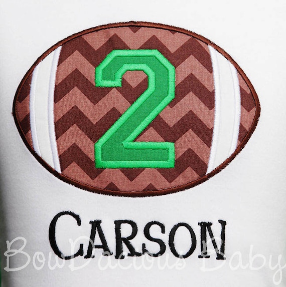 Personalized Football Birthday Shirt, Boys' Football Birthday Shirt or Bodysuit, Pick Your Colors, Any Age Il_570xn