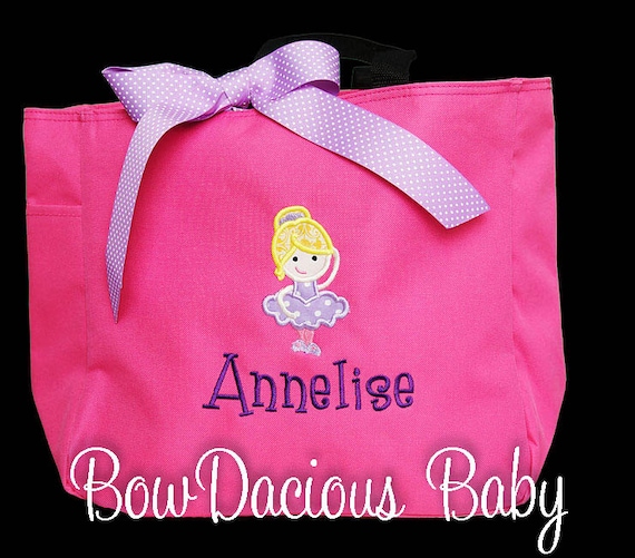 Dance Bag, Ballerina Bag, Custom Dance Bag, Girls Dance Bag, Ballet Bag, Monogrammed Dance Bag, Monogrammed Bag, Birthday Gift, Custom Il_570xn