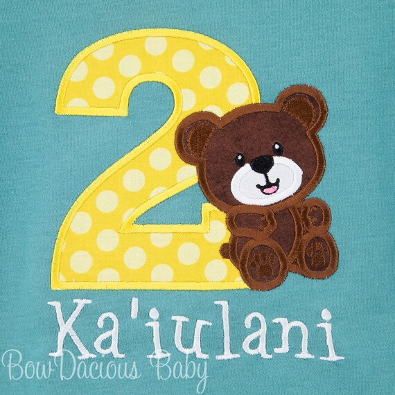 Teddy Bear Birthday Shirt, Teddy Bear birthday Outfit, Personalized, CUSTOM Il_570xn