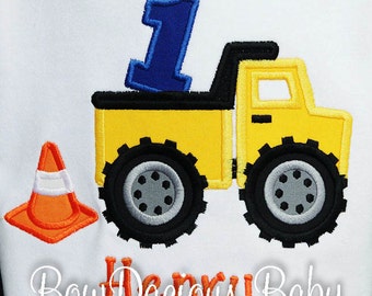 Boy's Dump Truck Birthday Shirt or Bodysuit, Dump Truck First Birthday Shirt or Bodysuit, Construction First Birthday Shirt, Dump Everything