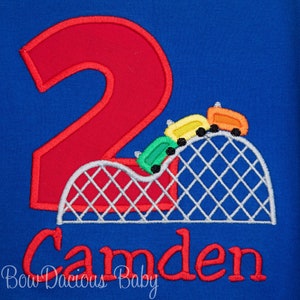 Personalized Roller Coaster Birthday Shirt, Amusement Park Birthday Shirt, Roller Coaster Ride Birthday Tee, Any AGE/Colors