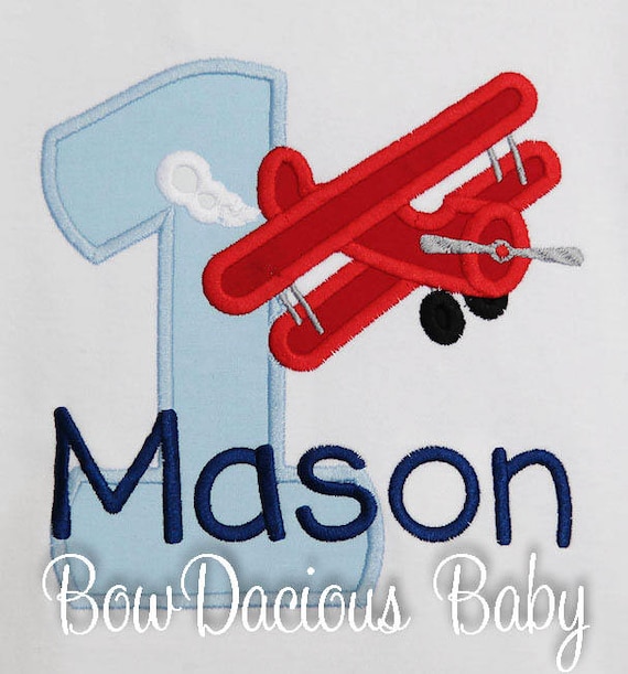 Airplane Birthday Shirt or Bodysuit Biplane Birthday Shirt, First Birthday Airplane shirt, Airplane Birthday Shirt, Birthday Airplane Tee Il_570xn