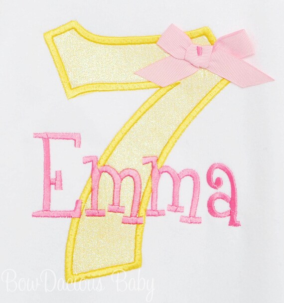 Girls Birthday Shirt, 7th Birthday Shirt, Glitter Birthday Shirt, Girls Birthday Shirt, Seven Shirt, Birthday Girl Shirt, Custom, ANY AGE Il_570xn