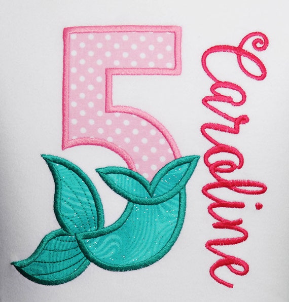 Mermaid Birthday Shirt, Mermaid Shirt or Bodysuit, Mermaid Theme Birthday Shirt, Little girls Birthday Shirt, Custom Birthday Girl Shirt Il_570xn