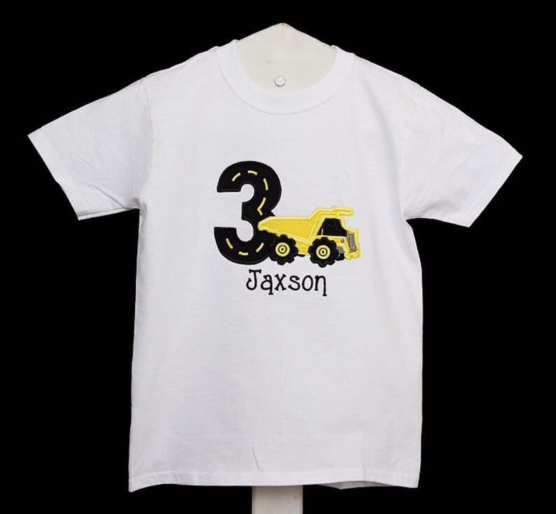 Boys Dump Truck Birthday Shirt Construction Birthday Shirt Etsy