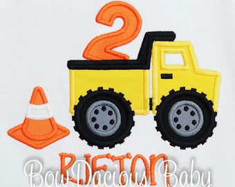 Boy's Dump Truck Birthday Shirt or Bodysuit, Dump Truck First Birthday Shirt or Bodysuit, Construction 2nd Birthday Shirt, Dump Everything