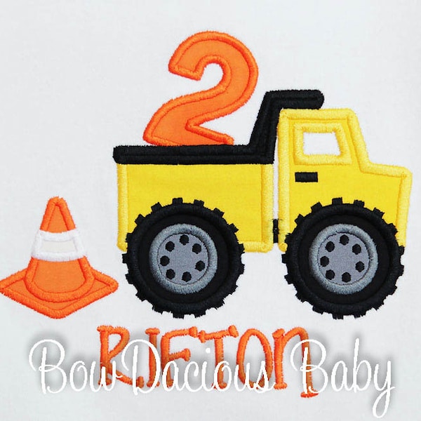 Boy's Dump Truck Birthday Shirt or Bodysuit, Dump Truck First Birthday Shirt or Bodysuit, Construction 2nd Birthday Shirt, Dump Everything