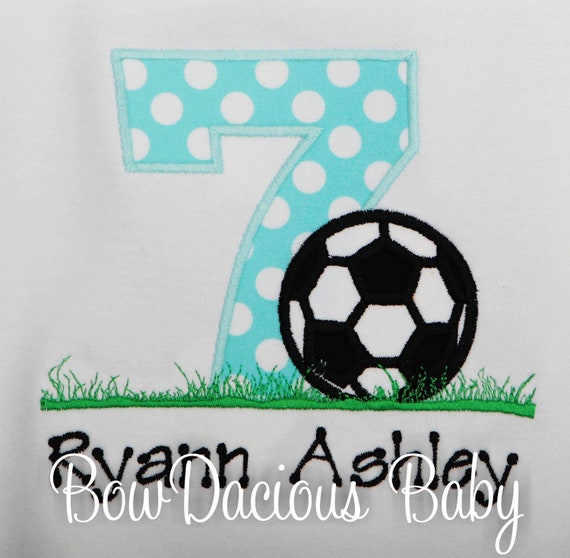 Any age Soccer Birthday Shirt, Personalized Custom Name Age, Soccer Party, Girl, Any Colors, Free Personalization Il_570xn