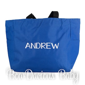 Personalized Tote Bag, Embroidered Tote Bag, Kids Travel Bag, Daycare Bag, Custom Gift Bag, Embroidered