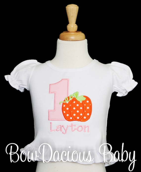 Custom Pumpkin Birthday Shirt, Girls 1st Birthday Shirt, Personalized, Any Age, Any Name, Fall Birthday Shirt, Girls Fall Birthday Shirt Il_570xn