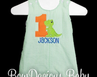 Dinosaur Birthday Outfit, Dinosaur Birthday Jon Jon, Dinosaur First Birthday Outfit, Baby Boys First Birthday Outfit, T Rex Jon Jon, Custom