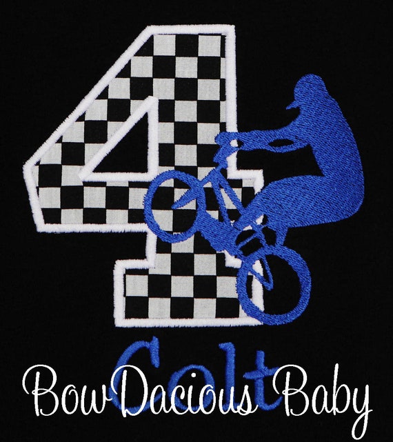 Bike Birthday Shirt or Bodysuit, Biking Birthday Shirt, Freestyle Birthday Party Shirt, Boys Birthday, Bicycle, ANY AGE/COLORS Il_570xn