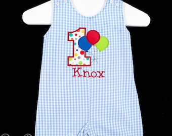 1st Birthday Jon Jon, Balloon Birthday Outfit, 1st Birthday Outfit, Boy Birthday Jon Jon, Birthday Balloons, Personalized, Custom