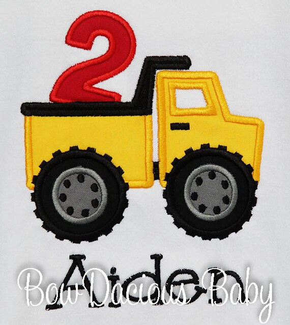 Boy's Dump Truck Birthday Shirt, Under Construction Birthday Shirt, Dump Everything Birthday shirt, Any Age, Any Colors Il_570xn
