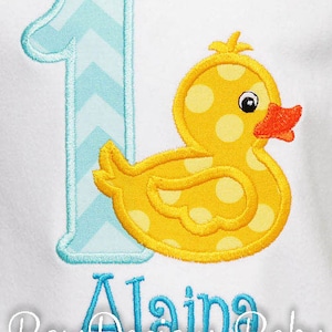 Rubber Duck Birthday Bodysuit, First Birthday, Rubber Ducky Shirt, Rubber Ducky Bodysuit, Baby Bodysuit, Custom, Any Age, Any Colors, Party