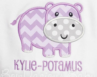 Hippo Shirt, Hippopotamus Shirt, Custom Hippo Shirt, Girls Hippo Shirt, Boys Hippopotamus Shirt