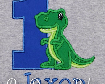 T Rex Shirt, T Rex Birthday Shirt, Dinosaur Birthday Shirt, Choose Any Number and Colors