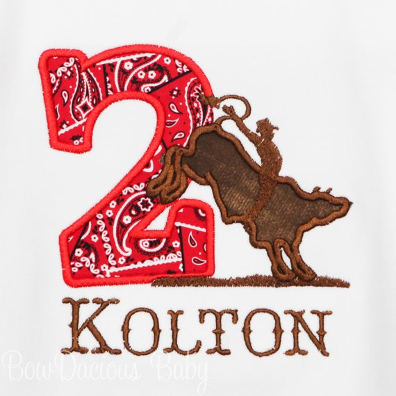 Bull Rider Birthday Tee, Cowboy Birthday Shirt, Rodeo Birthday Shirt, Custom, Personalized, ANY AGE/COLORS Il_570xn