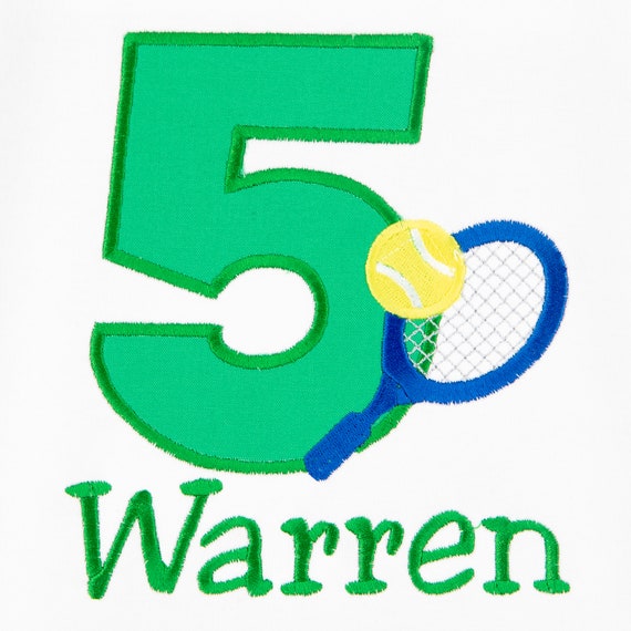Tennis shirt, Tennis Birthday Shirt, Boys Tennis Birthday Shirt, Tennis