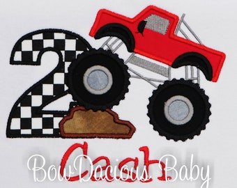 Personalized Monster Truck Birthday Shirt, Monster Truck T-Shirt, Birthday Party Kids T-shirts, Monster Truck Bday, Custom, ANY AGE/COLORS