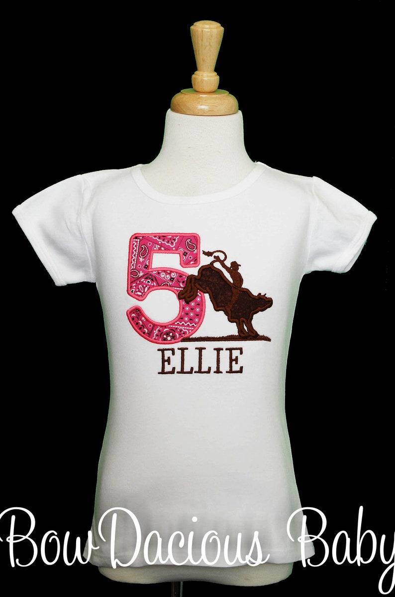 Girls Bull Rider Birthday Shirt, Bull Riding Birthday Shirt, Cowboy ...