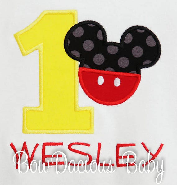 my first birthday mickey mouse shirt